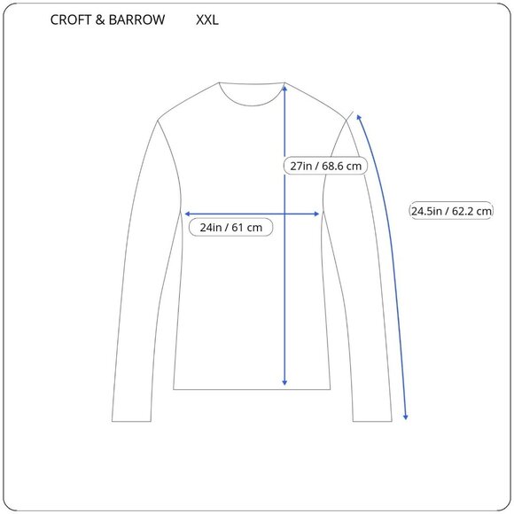 Croft Barrow Womens Top XXL Plus Tee Classic Brown Stripe Long Sleeve STR78E - Picture 4 of 9